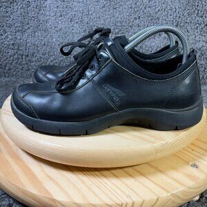 Dansko Elise Oxford Shoe Womens Size 9.5 Black Leather Casual Comfort Sneakers